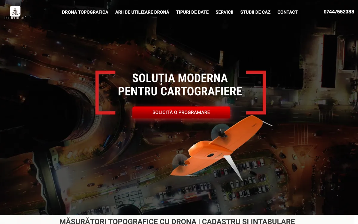 Site-ul RoExpert Cad, firma de topografie din Oradea, realizat de ProjectMedia