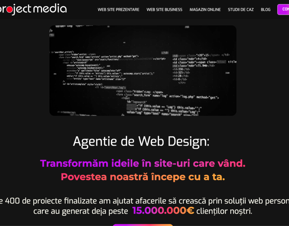 3 motive pentru care ProjectMedia domină web design Timișoara